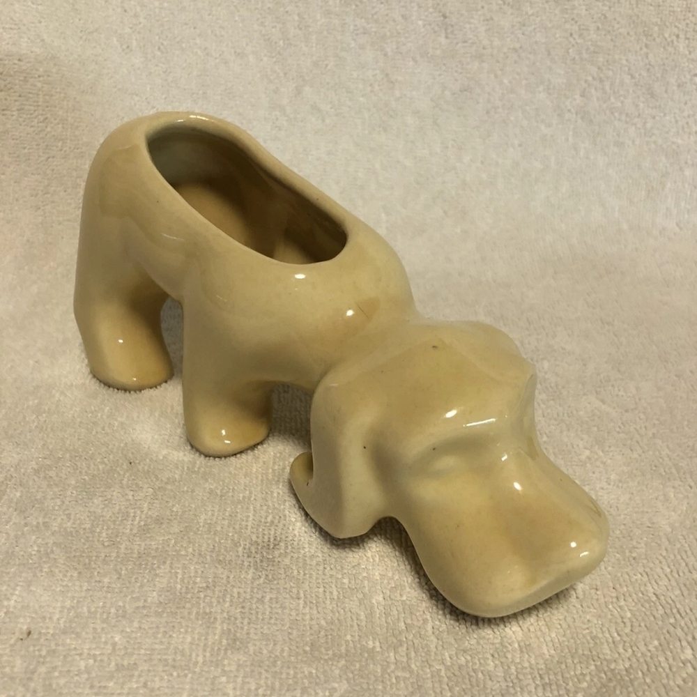 Ceramic Dog Planter - Cream